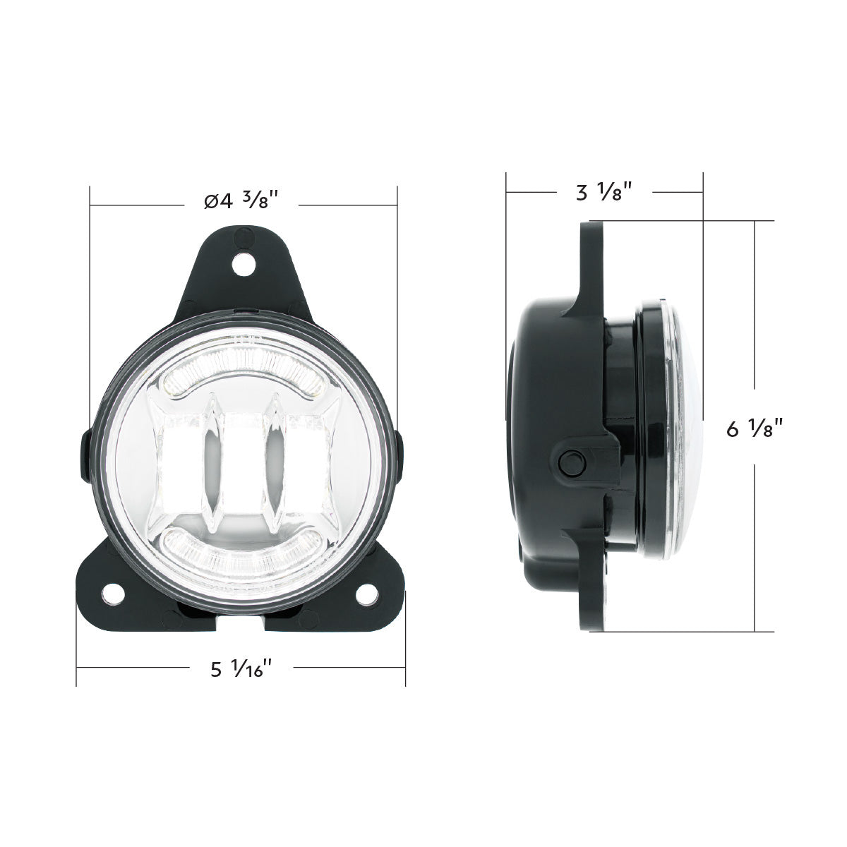 6 LED Competition Series Projector Fog Light For 2018-2024 Volvo VNR