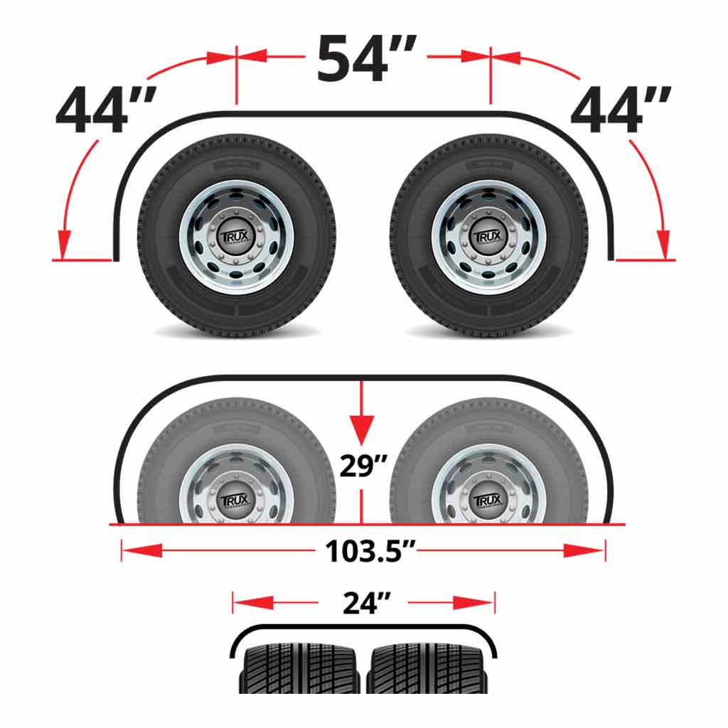 142″ ‘The Boss’ Smooth Straight Drop full Fenders – 14 Gauge | 430 Stainless Steel