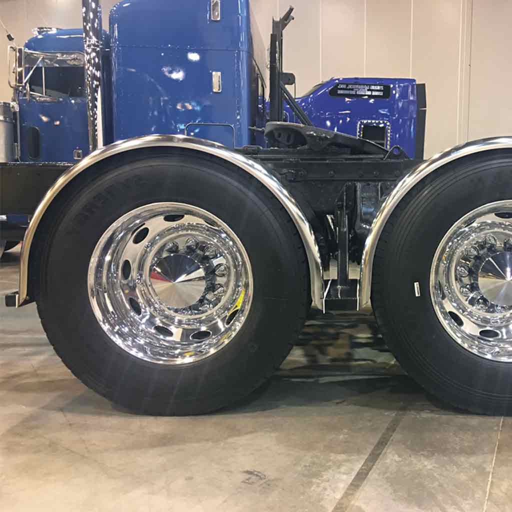 80″ Smooth Single Axle Fenders – 14 Gauge | 430 Stainless Steel