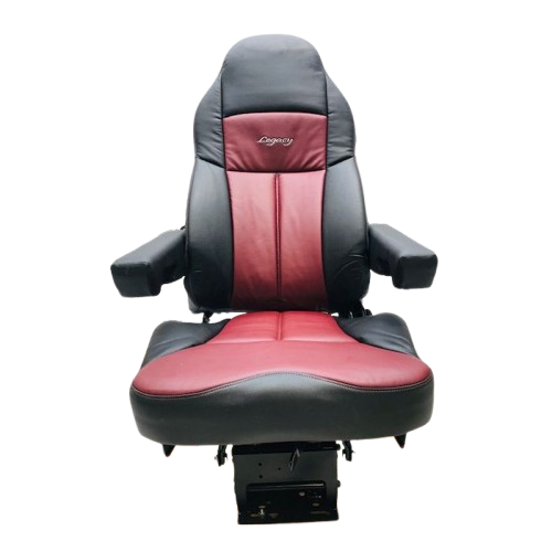 Legacy Silver Seat Two Tone (Black And Red Leather) W/ Armrests