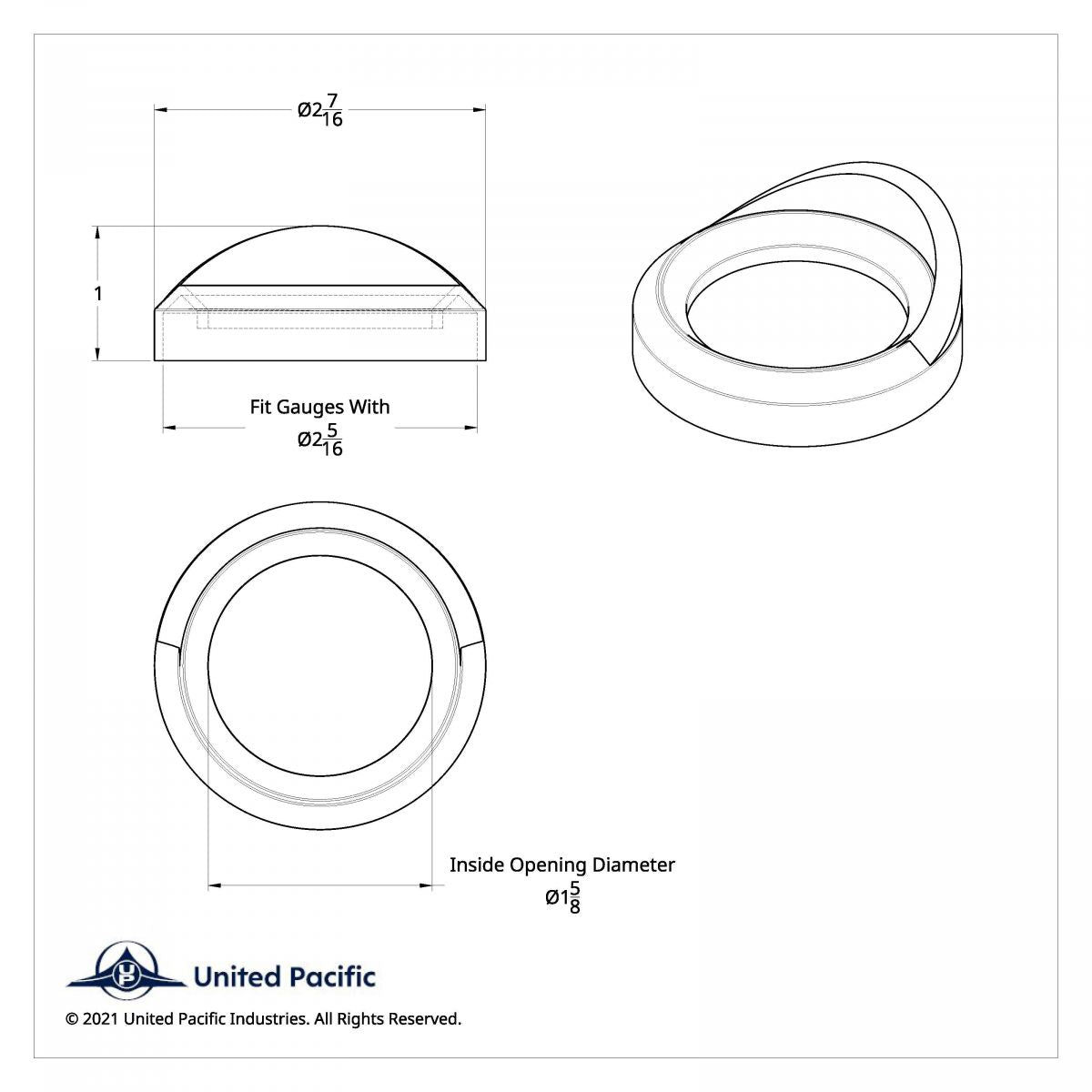 Chrome Plastic Small Gauge Bezel with or Without Visor For 1996-2010 Freightliner Century