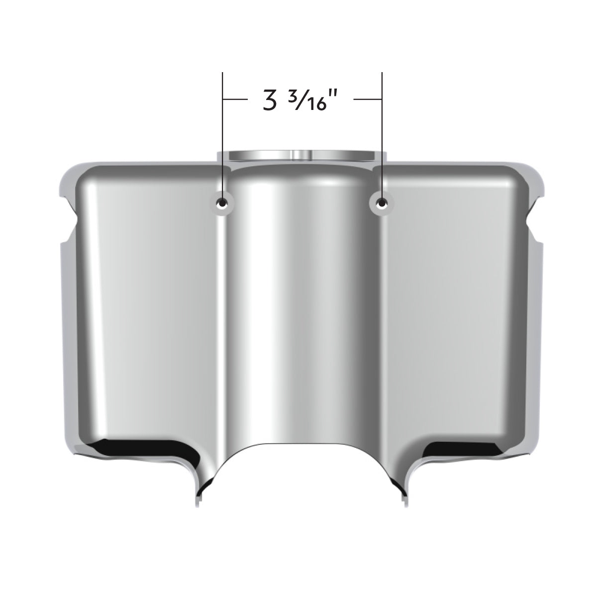 Chrome Plastic Upper Steering Column Cover For Peterbilt 379/378 (1998-2005), 335 (2005-2010), 330 (2000-2010)