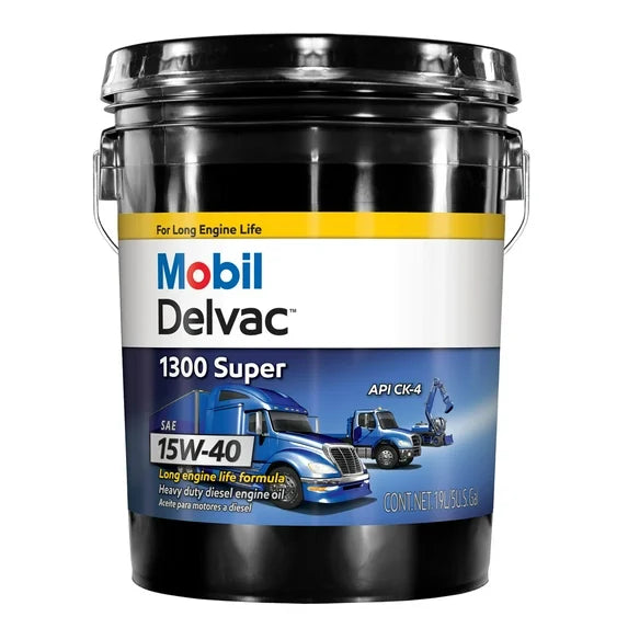 Mobil Delvac 1300 Super Heavy Duty Premium Synthetic Blend Diesel Engine Oil 15W-40