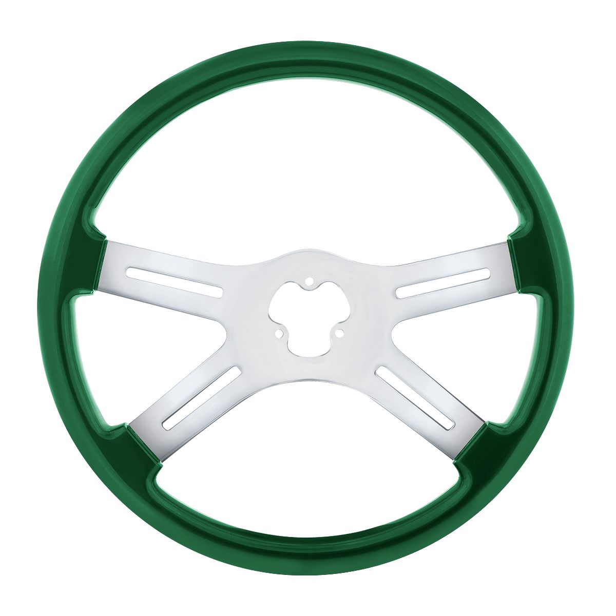 18" Candy Color 4 Spoke Steering Wheel Only - Emerald Green