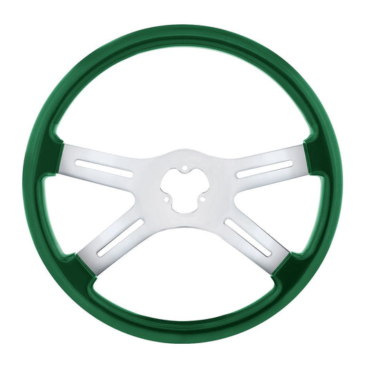 18" Candy Color 4 Spoke Steering Wheel Only - Emerald Green