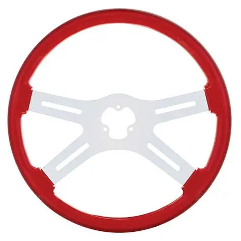 18" Color 4 Spoke Steering Wheel Only - Indigo Red