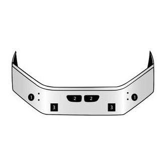 Kenworth T660 Light, Step and Tow Holes Bumper