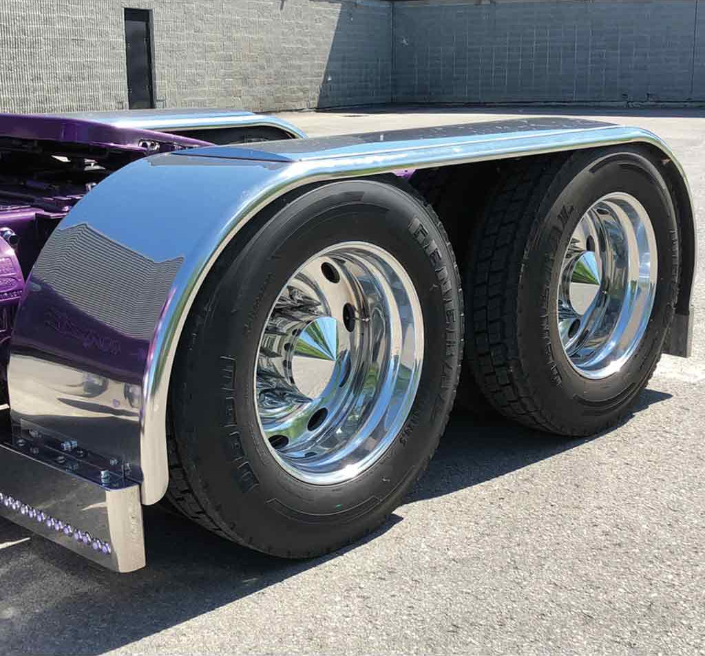 142″ ‘The Boss’ Smooth Straight Drop full Fenders – 14 Gauge | 430 Stainless Steel