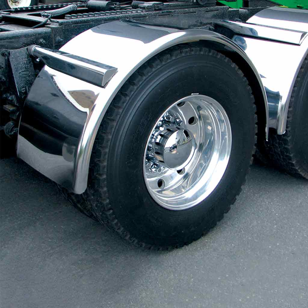 80″ Smooth Single Axle Fenders – 14 Gauge | 430 Stainless Steel