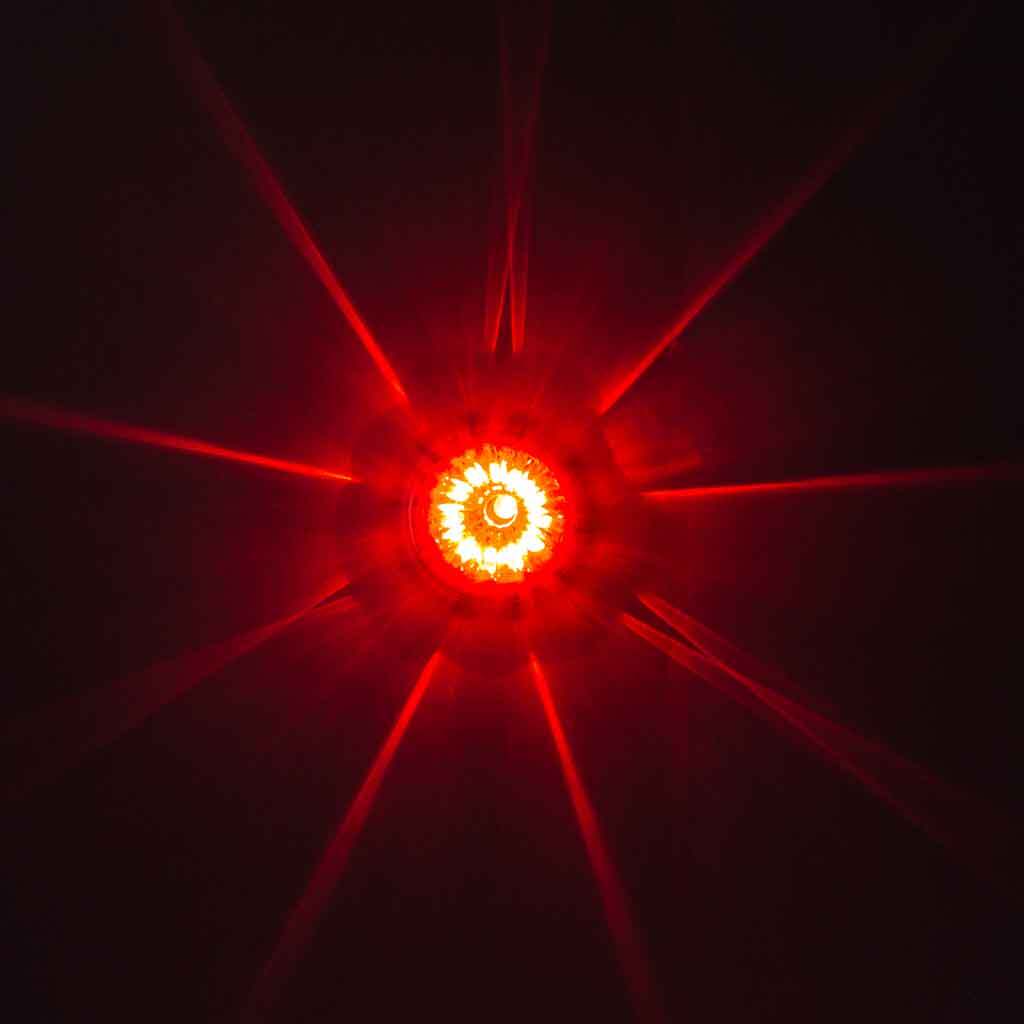 Clear Red Stop, Turn & Tail Star-Burst Watermelon LED Light – 19 Diodes